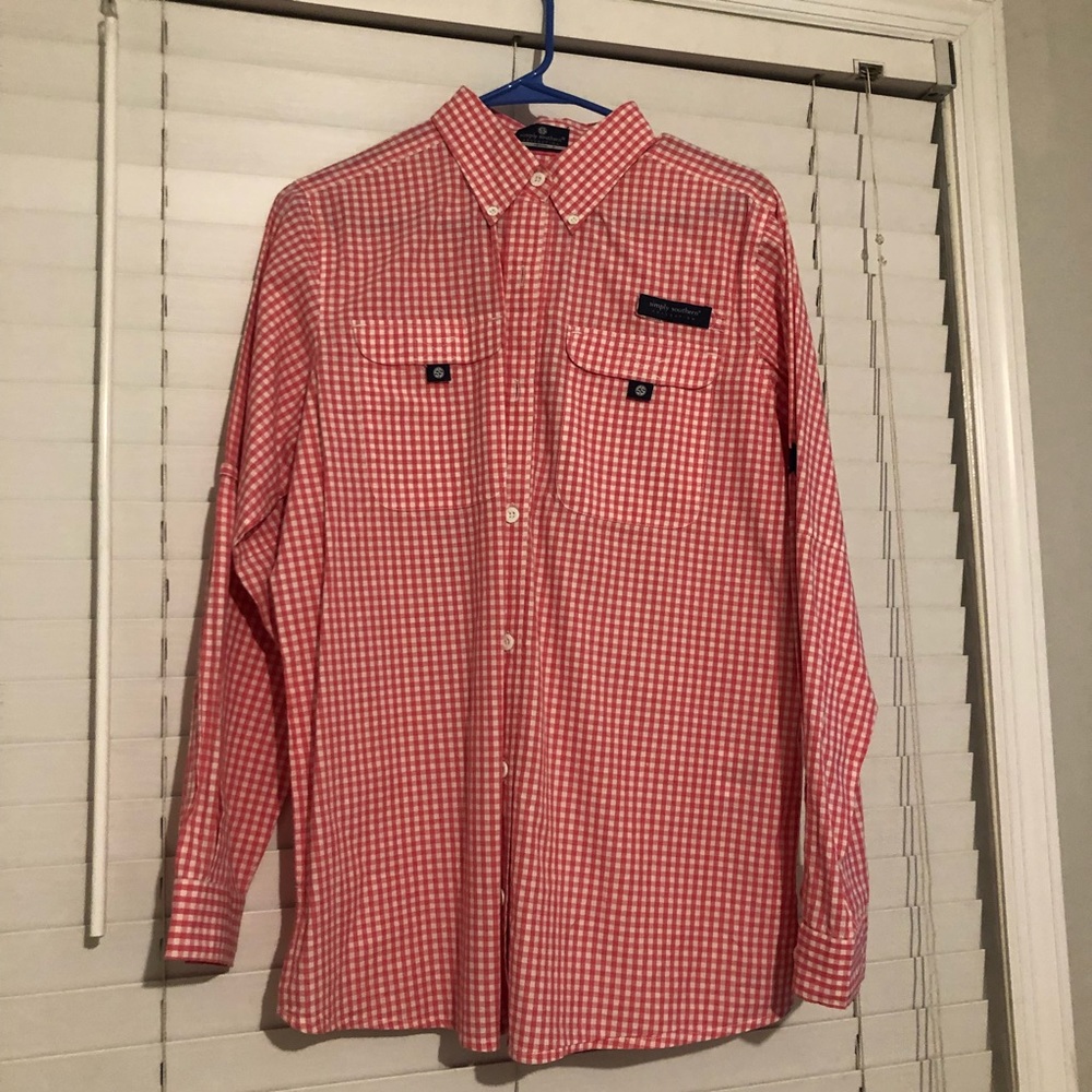 Simply Southern Dock Shirt Pink Long Sleeve